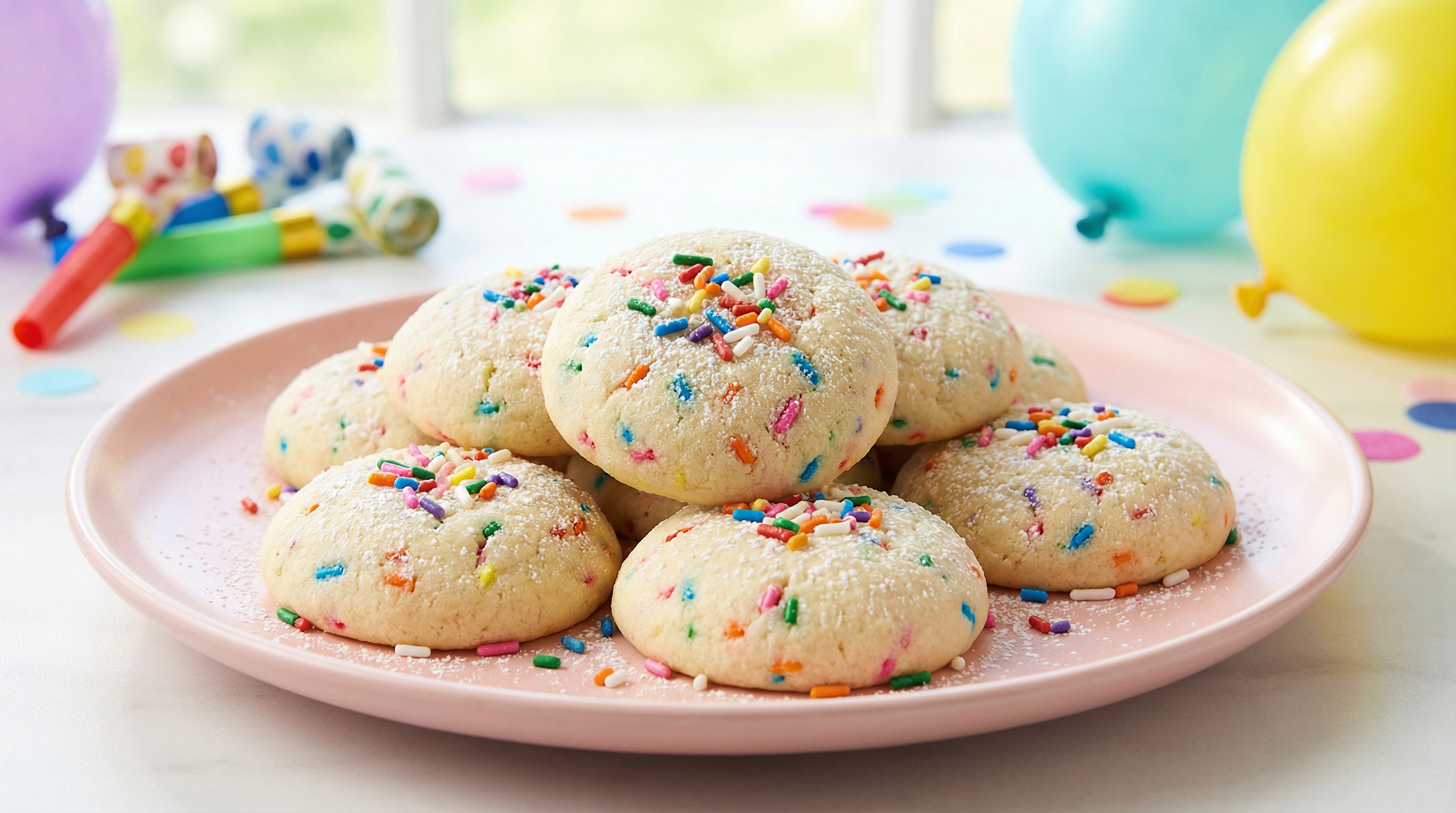 Birthday Cake Protein Cookies