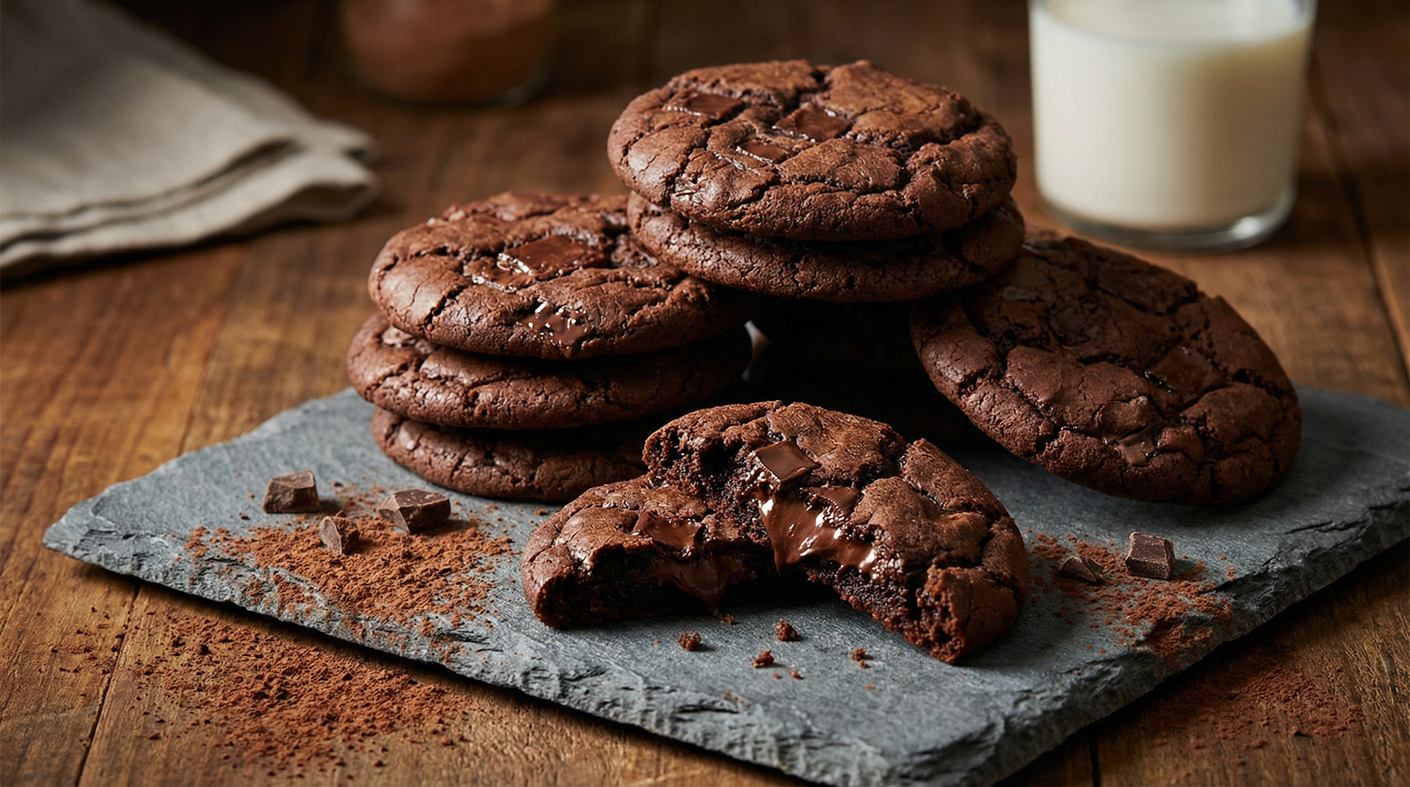 Double Chocolate Protein Cookies