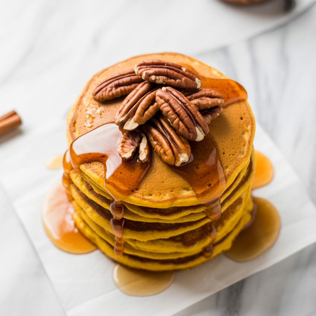 Pumpkin Cottage Cheese Pancakes
